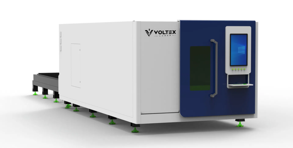 ماكينة فايبر ليزر لتقطيع الألواح المعدنية بكابينة مغلقة وطبلية تبادلية  Enclosed Fiber Laser Cutting Machine with Exchange Table
